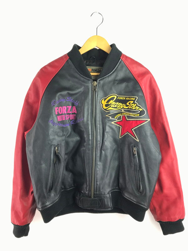 【現状渡し品】【メンズ】 FORZA フォルツァ CYBERDYNE LEATHER RACING JACKET サイバーダイン レザー レーシング ジャケット 145-251122-rt-04-tag サイズ：L カラー：レッド 万代Net店