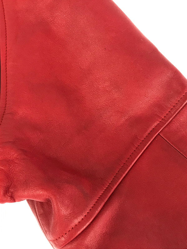 【現状渡し品】【メンズ】 FORZA フォルツァ CYBERDYNE LEATHER RACING JACKET サイバーダイン レザー レーシング ジャケット 145-251122-rt-04-tag サイズ：L カラー：レッド 万代Net店