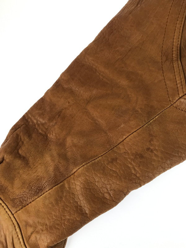 【現状渡し品】【メンズ】 MARCO PIERGUIDI マルコ・ピエールグイディ LEATHER JACKET 1891 レザージャケット アウター イタリア製 146-251122-rt-06-tag サイズ：52 カラー：ブラウン 万代Net店