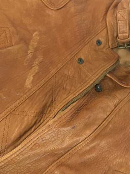 【現状渡し品】【メンズ】 MARCO PIERGUIDI マルコ・ピエールグイディ LEATHER JACKET 1891 レザージャケット アウター イタリア製 146-251122-rt-06-tag サイズ：52 カラー：ブラウン 万代Net店