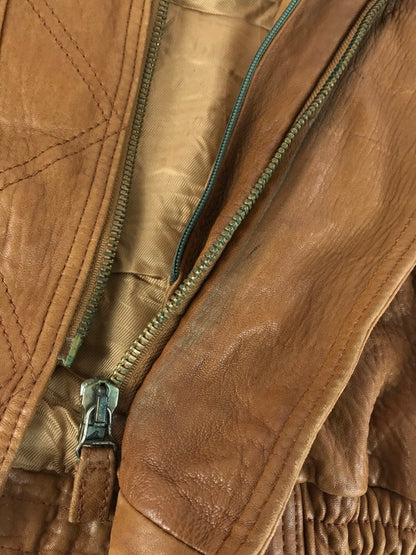 【現状渡し品】【メンズ】 MARCO PIERGUIDI マルコ・ピエールグイディ LEATHER JACKET 1891 レザージャケット アウター イタリア製 146-251122-rt-06-tag サイズ：52 カラー：ブラウン 万代Net店