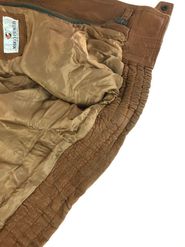 【現状渡し品】【メンズ】 MARCO PIERGUIDI マルコ・ピエールグイディ LEATHER JACKET 1891 レザージャケット アウター イタリア製 146-251122-rt-06-tag サイズ：52 カラー：ブラウン 万代Net店