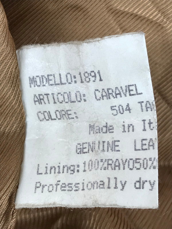 【現状渡し品】【メンズ】 MARCO PIERGUIDI マルコ・ピエールグイディ LEATHER JACKET 1891 レザージャケット アウター イタリア製 146-251122-rt-06-tag サイズ：52 カラー：ブラウン 万代Net店