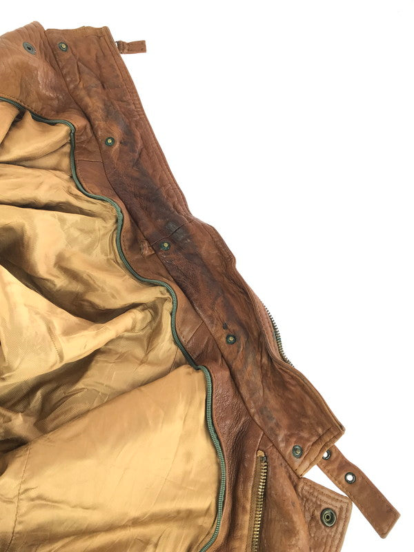 【現状渡し品】【メンズ】 MARCO PIERGUIDI マルコ・ピエールグイディ LEATHER JACKET 1891 レザージャケット アウター イタリア製 146-251122-rt-06-tag サイズ：52 カラー：ブラウン 万代Net店
