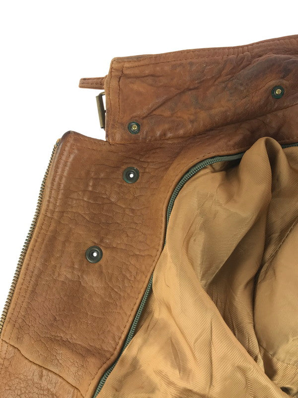 【現状渡し品】【メンズ】 MARCO PIERGUIDI マルコ・ピエールグイディ LEATHER JACKET 1891 レザージャケット アウター イタリア製 146-251122-rt-06-tag サイズ：52 カラー：ブラウン 万代Net店