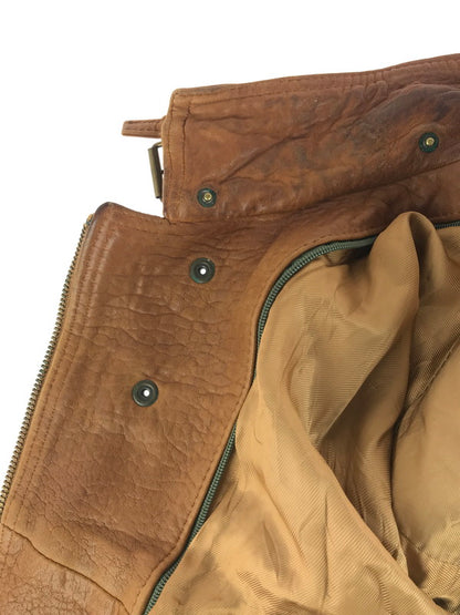 【現状渡し品】【メンズ】 MARCO PIERGUIDI マルコ・ピエールグイディ LEATHER JACKET 1891 レザージャケット アウター イタリア製 146-251122-rt-06-tag サイズ：52 カラー：ブラウン 万代Net店