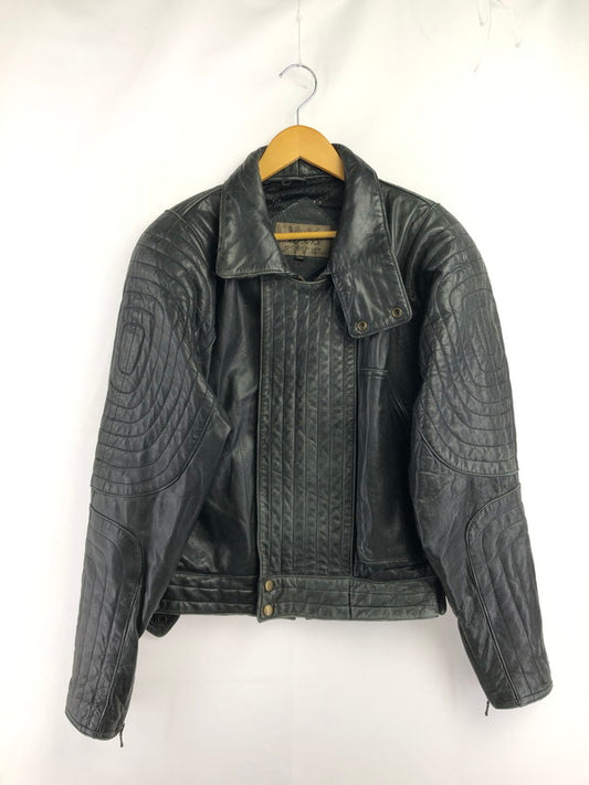 【中古品】【メンズ】 BAD BOYS バッド ボーイズ RIDING LEATHER JACKET ライディング レザー ジャケット 韓国製 アウター 145-260823-rt-21-tagh サイズ：LL カラー：ブラック 万代Net店