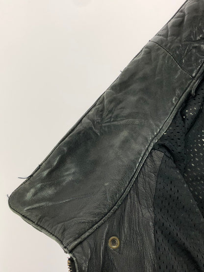 【中古品】【メンズ】 BAD BOYS バッド ボーイズ RIDING LEATHER JACKET ライディング レザー ジャケット 韓国製 アウター 145-260823-rt-21-tagh サイズ：LL カラー：ブラック 万代Net店