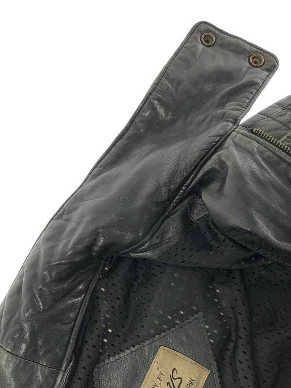 【中古品】【メンズ】 BAD BOYS バッド ボーイズ RIDING LEATHER JACKET ライディング レザー ジャケット 韓国製 アウター 145-260823-rt-21-tagh サイズ：LL カラー：ブラック 万代Net店