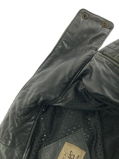 【中古品】【メンズ】 BAD BOYS バッド ボーイズ RIDING LEATHER JACKET ライディング レザー ジャケット 韓国製 アウター 145-260823-rt-21-tagh サイズ：LL カラー：ブラック 万代Net店