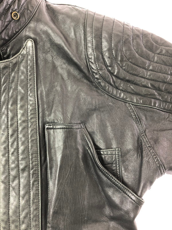 【中古品】【メンズ】 BAD BOYS バッド ボーイズ RIDING LEATHER JACKET ライディング レザー ジャケット 韓国製 アウター 145-260823-rt-21-tagh サイズ：LL カラー：ブラック 万代Net店