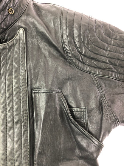 【中古品】【メンズ】 BAD BOYS バッド ボーイズ RIDING LEATHER JACKET ライディング レザー ジャケット 韓国製 アウター 145-260823-rt-21-tagh サイズ：LL カラー：ブラック 万代Net店