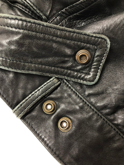 【中古品】【メンズ】 BAD BOYS バッド ボーイズ RIDING LEATHER JACKET ライディング レザー ジャケット 韓国製 アウター 145-260823-rt-21-tagh サイズ：LL カラー：ブラック 万代Net店