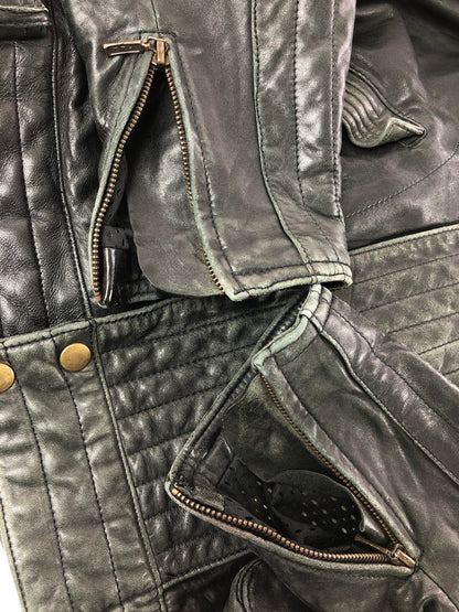 【中古品】【メンズ】 BAD BOYS バッド ボーイズ RIDING LEATHER JACKET ライディング レザー ジャケット 韓国製 アウター 145-260823-rt-21-tagh サイズ：LL カラー：ブラック 万代Net店