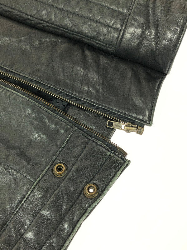 【中古品】【メンズ】 BAD BOYS バッド ボーイズ RIDING LEATHER JACKET ライディング レザー ジャケット 韓国製 アウター 145-260823-rt-21-tagh サイズ：LL カラー：ブラック 万代Net店