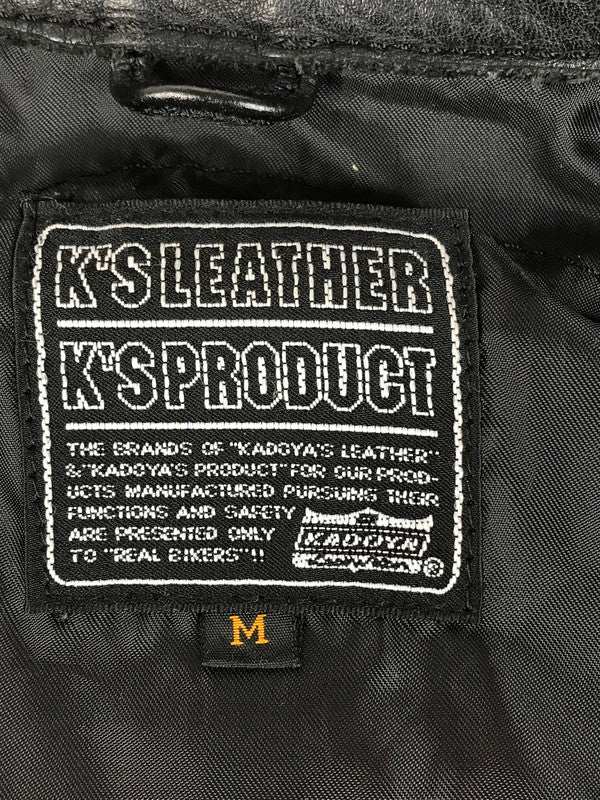 【中古品】【メンズ】 KADOYA カドヤ K'S LEATHER SINGLE RIDERS JACKET KNXLS-285 ケーエス レザー シングルライダース ジャケット 145-251122-rt-02-tag サイズ：M カラー：ブラック 万代Net店