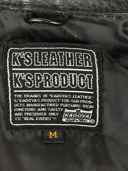 【中古品】【メンズ】 KADOYA カドヤ K'S LEATHER SINGLE RIDERS JACKET KNXLS-285 ケーエス レザー シングルライダース ジャケット 145-251122-rt-02-tag サイズ：M カラー：ブラック 万代Net店