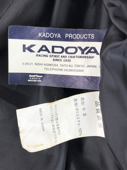 【中古品】【メンズ】 KADOYA カドヤ K'S LEATHER SINGLE RIDERS JACKET KNXLS-285 ケーエス レザー シングルライダース ジャケット 145-251122-rt-02-tag サイズ：M カラー：ブラック 万代Net店