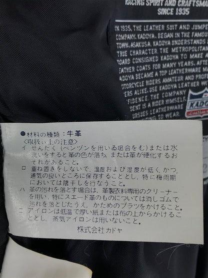 【中古品】【メンズ】 KADOYA カドヤ K'S LEATHER SINGLE RIDERS JACKET KNXLS-285 ケーエス レザー シングルライダース ジャケット 145-251122-rt-02-tag サイズ：M カラー：ブラック 万代Net店