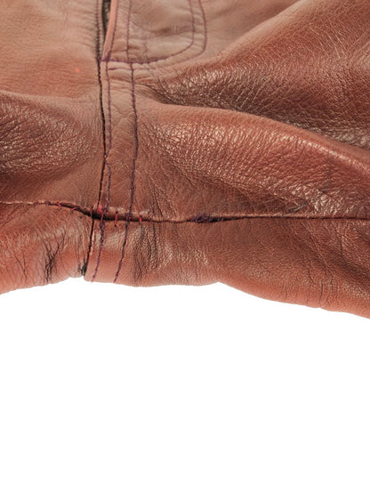 【現状渡し品】【メンズ】 ESPRIT エスプリ LEATHER PANTS BROWN 13スターボタン レザーパンツ フランス製 157-251128-rt-10-tag サイズ：38 カラー：ブラウン 万代Net店