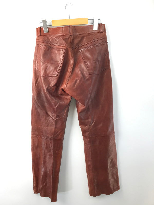 【現状渡し品】【メンズ】 ESPRIT エスプリ LEATHER PANTS BROWN 13スターボタン レザーパンツ フランス製 157-251128-rt-10-tag サイズ：38 カラー：ブラウン 万代Net店