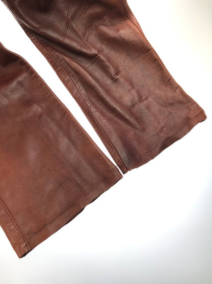【現状渡し品】【メンズ】 ESPRIT エスプリ LEATHER PANTS BROWN 13スターボタン レザーパンツ フランス製 157-251128-rt-10-tag サイズ：38 カラー：ブラウン 万代Net店