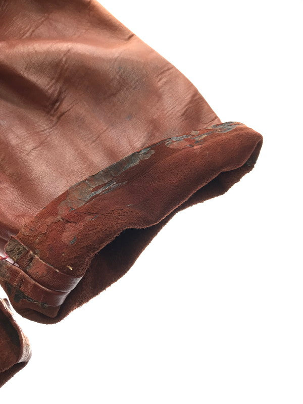 【現状渡し品】【メンズ】 ESPRIT エスプリ LEATHER PANTS BROWN 13スターボタン レザーパンツ フランス製 157-251128-rt-10-tag サイズ：38 カラー：ブラウン 万代Net店