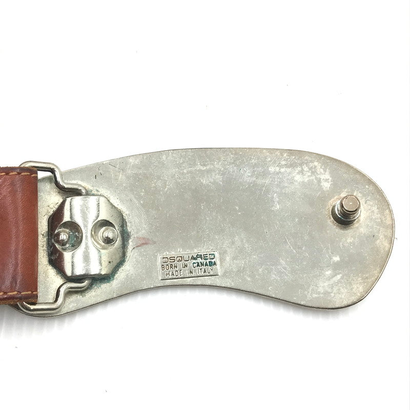 【現状渡し品】【メンズ】 DSQUARED2 ディースクエアード HAWAIII LEATHER BELT ハワイアン レザー ベルト 服飾小物 　 205-251205-na-10-tag カラー：ブラウン 万代Net店