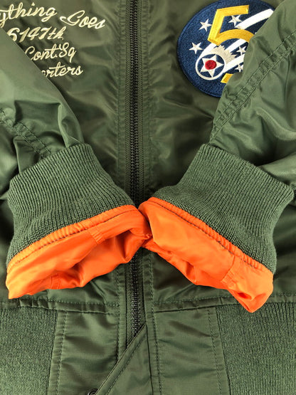 【中古品】【レディース】 5TH AIR FORCE FLIGHT JACKET 6172116 L-2 フィフス エアフォース フライトジャケット アウター 168-251124-rt-10-tag サイズ：F カラー：カーキ 万代Net店