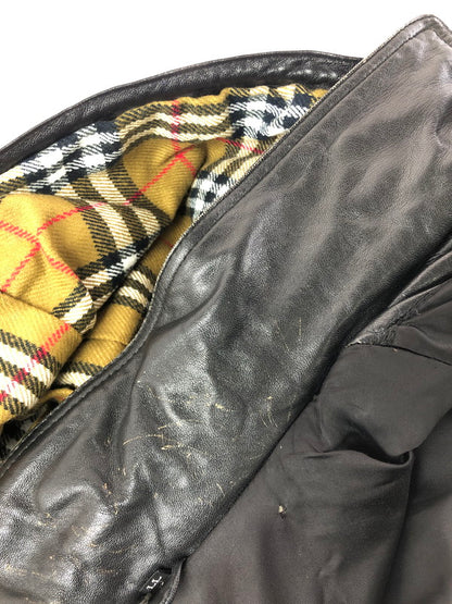 【現状渡し品】【メンズ】 USED LEATHER COAT ジップオフフード レザーコート アウター 146-260909-na-12-tagh サイズ：LL カラー：ブラック 万代Net店