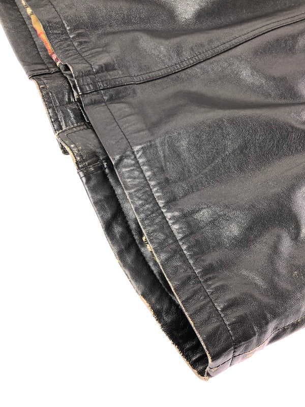 【現状渡し品】【メンズ】 USED LEATHER COAT ジップオフフード レザーコート アウター 146-260909-na-12-tagh サイズ：LL カラー：ブラック 万代Net店