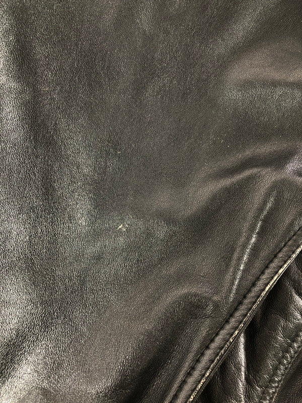 【現状渡し品】【メンズ】 USED LEATHER COAT ジップオフフード レザーコート アウター 146-260909-na-12-tagh サイズ：LL カラー：ブラック 万代Net店