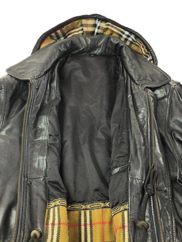 【現状渡し品】【メンズ】 USED LEATHER COAT ジップオフフード レザーコート アウター 146-260909-na-12-tagh サイズ：LL カラー：ブラック 万代Net店