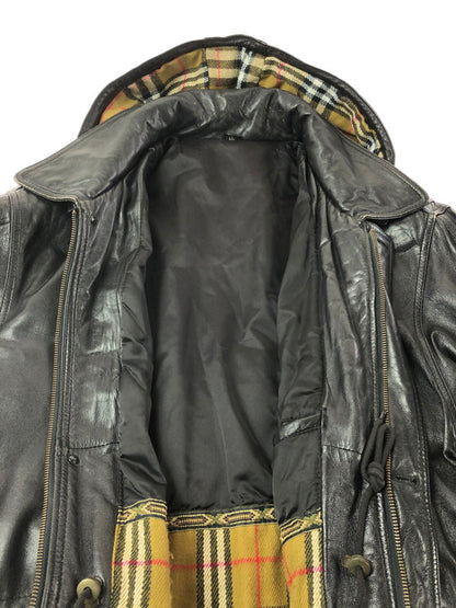 【現状渡し品】【メンズ】 USED LEATHER COAT ジップオフフード レザーコート アウター 146-260909-na-12-tagh サイズ：LL カラー：ブラック 万代Net店