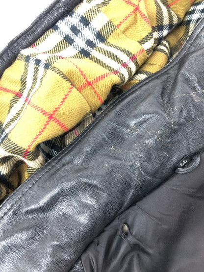 【現状渡し品】【メンズ】 USED LEATHER COAT ジップオフフード レザーコート アウター 146-260909-na-12-tagh サイズ：LL カラー：ブラック 万代Net店
