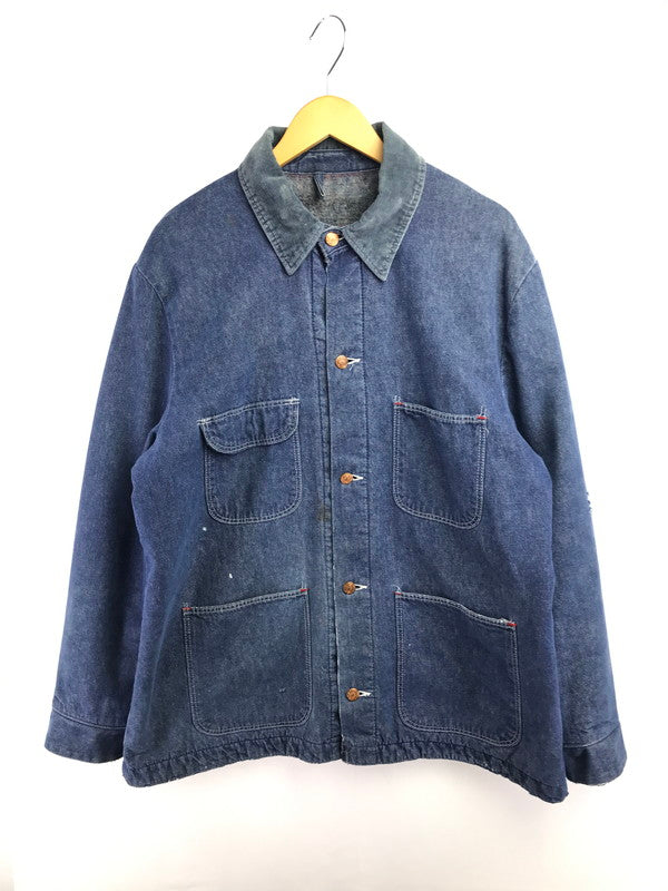 【中古品】【メンズ】 BLUEBELL ブルーベル 70's DENIM CHORE COAT 70年代 襟コーデュロイ ブランケットライナーデニムカバーオール 146-260820-rt-19-tag サイズ：44 カラー：インディゴ 万代Net店