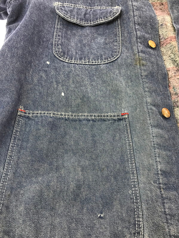 【中古品】【メンズ】 BLUEBELL ブルーベル 70's DENIM CHORE COAT 70年代 襟コーデュロイ ブランケットライナーデニムカバーオール 146-260820-rt-19-tag サイズ：44 カラー：インディゴ 万代Net店