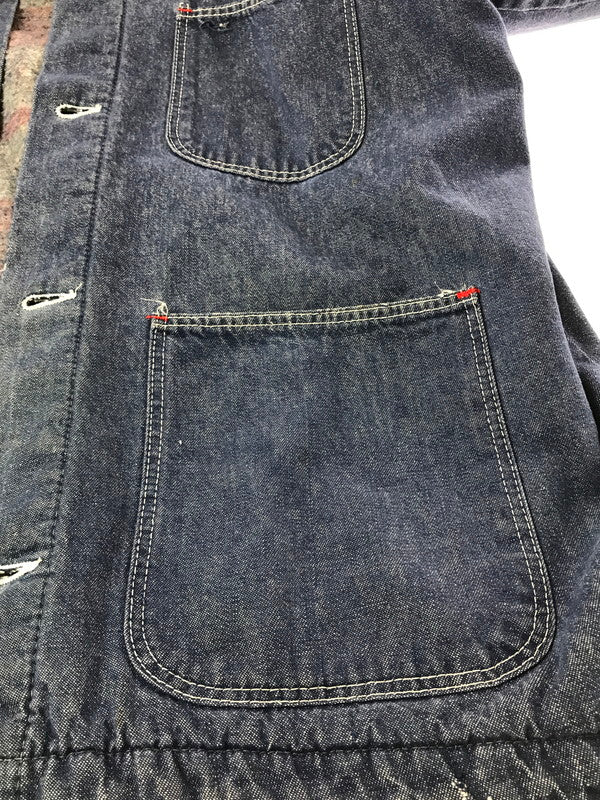 【中古品】【メンズ】 BLUEBELL ブルーベル 70's DENIM CHORE COAT 70年代 襟コーデュロイ ブランケットライナーデニムカバーオール 146-260820-rt-19-tag サイズ：44 カラー：インディゴ 万代Net店