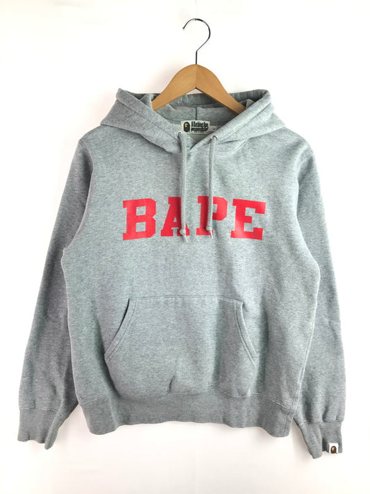 【中古品】【メンズ】 A BATHING APE アベイシングエイプ HAPPY NEW YEAR BAPE PULLOVER HOODIE 001GDF201014X ベイプ プルオーバー フーディー パーカー 142-251127-rt-02-tag サイズ：L カラー：グレー 万代Net店