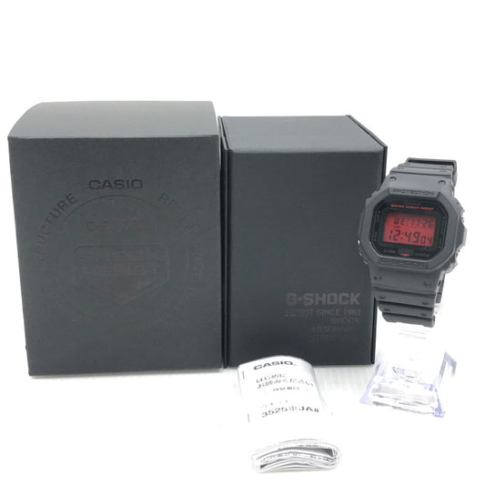 【中古美品】【メンズ】 G-SHOCK ジーショック DW-5600BBR-1JF デジタル クォーツ 腕時計 196-251129-na-01-tag カラー：ブラック 万代Net店