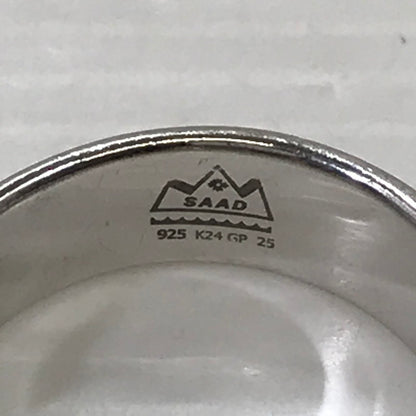 【中古品】【メンズ】 SAAD サード SV925 K24GP フラットバンド リング ポピー R-143-SGPL 指輪 アクセサリー 191-251206-na-05-tag カラー：シルバー 万代Net店