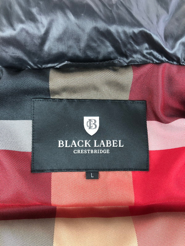 【中古美品】【メンズ】 BLACK LABELCRESTBRIDGE ブラックレーベル・クレストブリッジ HOODED DOWN JACKET BLACK 51F96-296-09 フーデッド ダウンジャケット アウター 141-251127-rt-19-tag サイズ：L カラー：ブラック 万代Net店