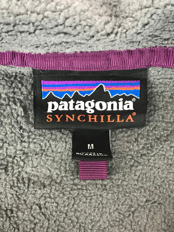 【中古品】【メンズ】 patagonia パタゴニア SYNCHILLA SNAP-T PULLOVER GRAY PURPLE 25455 シンチラ スナップ T プルオーバー 18年製 168-251128-rt-16-tag サイズ：M カラー：グレー/パープル 万代Net店