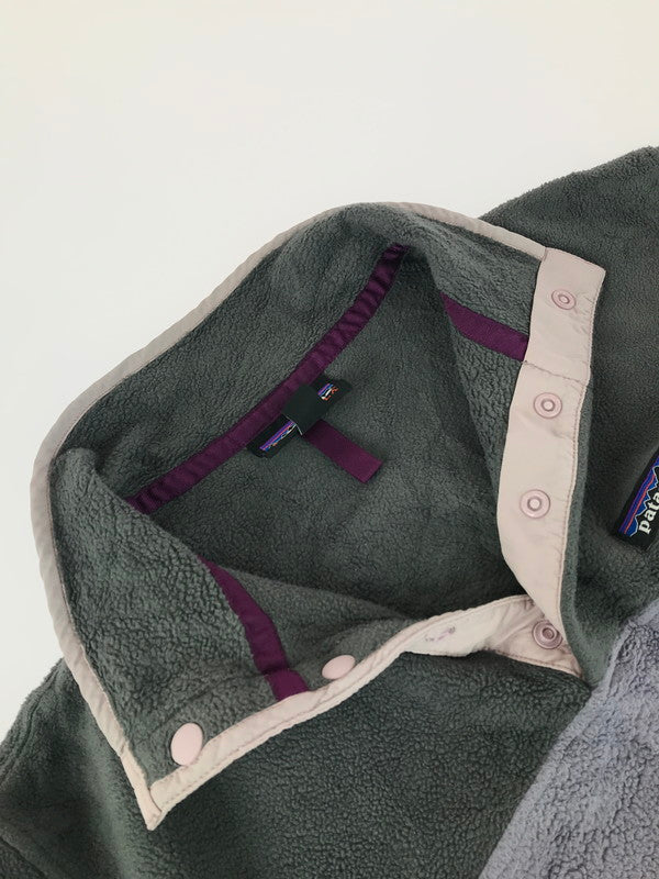 【中古品】【メンズ】 patagonia パタゴニア SYNCHILLA SNAP-T PULLOVER GRAY PURPLE 25455 シンチラ スナップ T プルオーバー 18年製 168-251128-rt-16-tag サイズ：M カラー：グレー/パープル 万代Net店