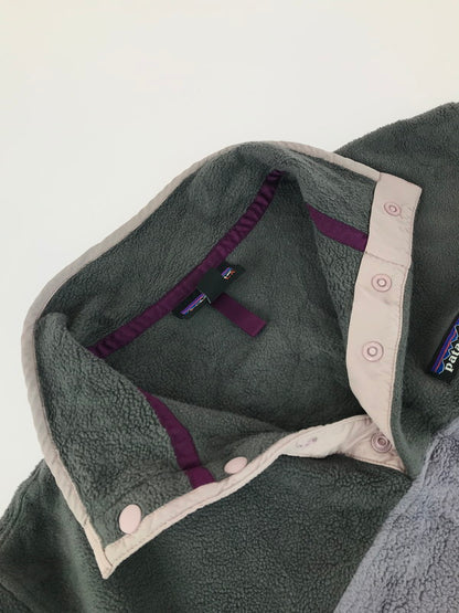 【中古品】【メンズ】 patagonia パタゴニア SYNCHILLA SNAP-T PULLOVER GRAY PURPLE 25455 シンチラ スナップ T プルオーバー 18年製 168-251128-rt-16-tag サイズ：M カラー：グレー/パープル 万代Net店