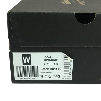 【中古品】【メンズ】 Clarks クラークス × ENGINEERED GARMENTS エンジニアド ガーメンツ DESERT KHAN EG BLACK SMOOTH デザート カーン イージー 靴 164-251205-rt-10-tag サイズ：26.5cm US9 カラー：ブラック 万代Net店