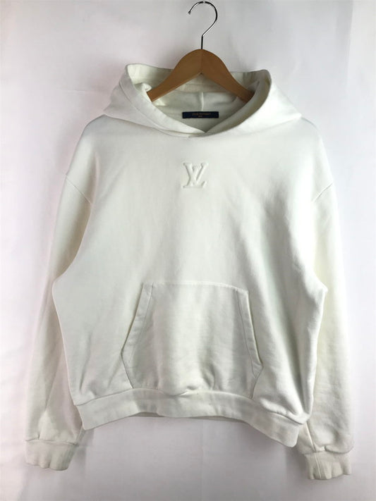 【中古品】【メンズ】 LOUIS VUITTON ルイ・ヴィトン EMBOSS LV LOGO HOODIE HTY41W エンボス ロゴ フーディー プルオーバー パーカー 179-251127-rt-03-tag サイズ：M カラー：ホワイト 万代Net店