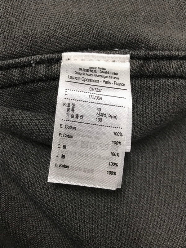 【中古美品】【メンズ】 LACOSTE ラコステ ORGANIC COTTON GARMENT DYE DENIM SHIRT CH7227 オーガニック コットン ガーメント ダイ デニム シャツ 147-251213-rt-18-tag サイズ：M カラー：グレー 万代Net店