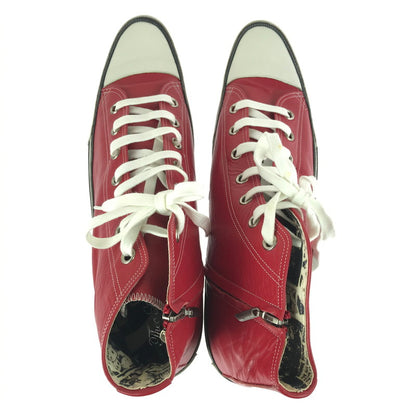 【中古品】【メンズ】 HIROMU TAKAHARA ヒロム タカハラ × THEE HYSTERIC XXX ZIP UP LEATHER SNEAKER 5QS-0053 ジップアップ レザー スニーカー 162-251205-rt-08-tag サイズ：41.5 カラー：レッド 万代Net店
