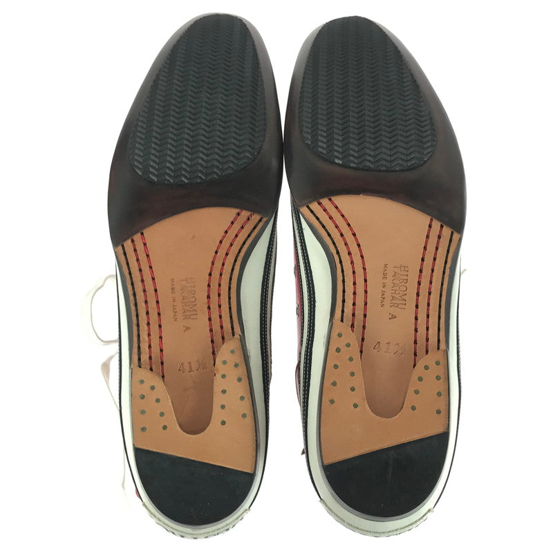 【中古品】【メンズ】 HIROMU TAKAHARA ヒロム タカハラ × THEE HYSTERIC XXX ZIP UP LEATHER SNEAKER 5QS-0053 ジップアップ レザー スニーカー 162-251205-rt-08-tag サイズ：41.5 カラー：レッド 万代Net店